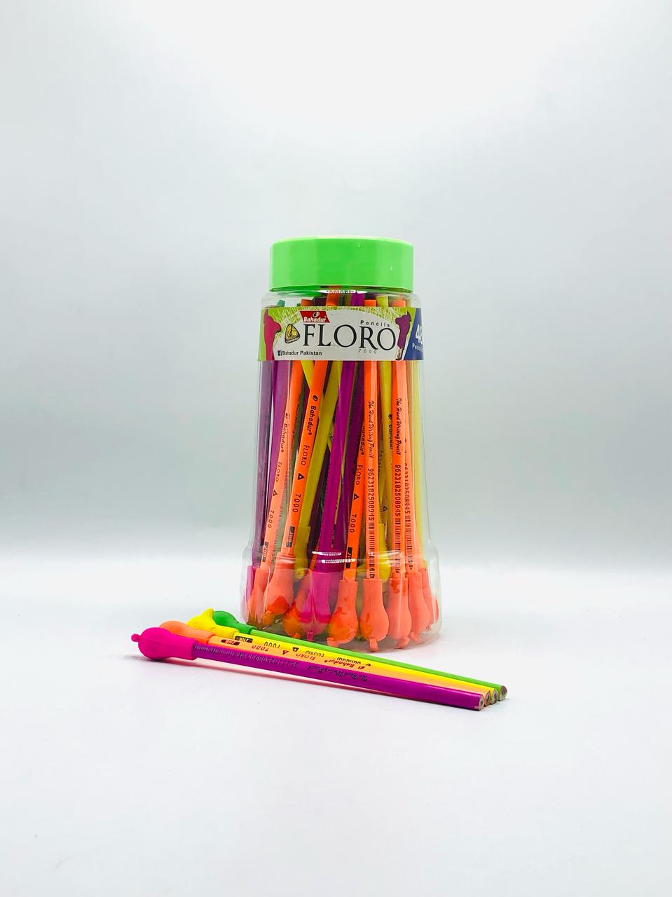Bahadur Floro Lead Pencil Jar – Smooth Writing for Everyday Use