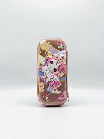 Unicorn Glitter Fiber 3D Hard Shell Spacious Girls pencil bag | Girls pencil Pouch