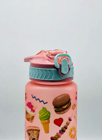 Cute Sports Design Sipper Water Bottle For School Kids, BPA Free Plastic Sipper For Girls