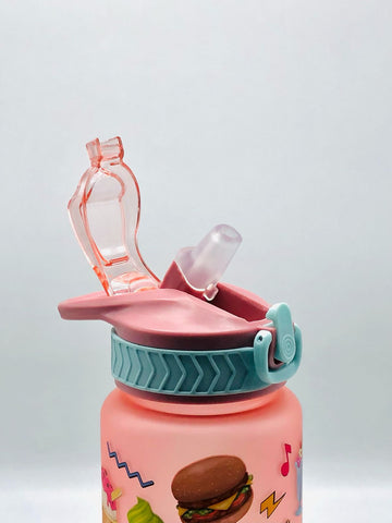 Cute Sports Design Sipper Water Bottle For School Kids, BPA Free Plastic Sipper For Girls