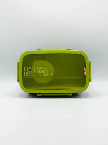 Uissbia Plastic Lunch Box, Good Capacity 2 Compartments, Plastic Leak-Proof Food Container