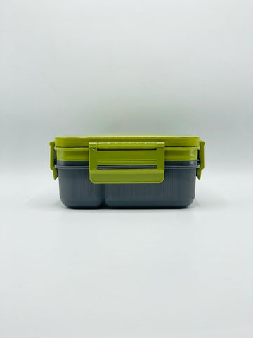 Uissbia Plastic Lunch Box, Good Capacity 2 Compartments, Plastic Leak-Proof Food Container