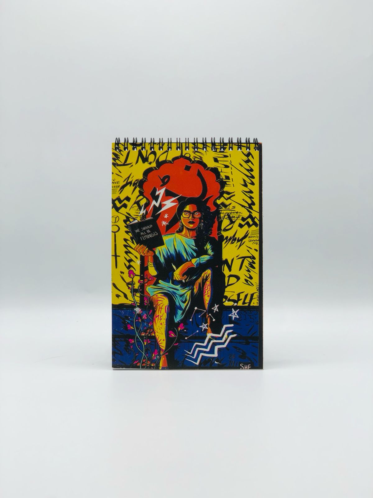 String Binding Notepad Painting Design Pad A5, Spiral Ring Binding Writing Pad, Notepad, Prem ...