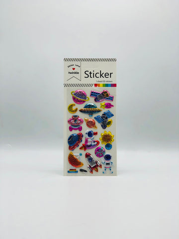 Galaxy Space Stickers – Vibrant Astronaut & Planet Decals