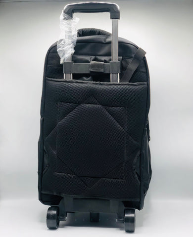 CAT Black Trolley School Backpack – Durable Rolling Bag for Kids