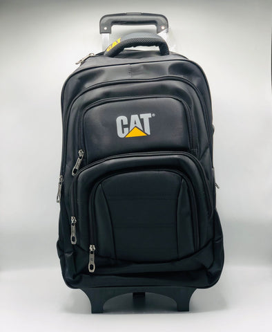 CAT Black Trolley School Backpack – Durable Rolling Bag for Kids