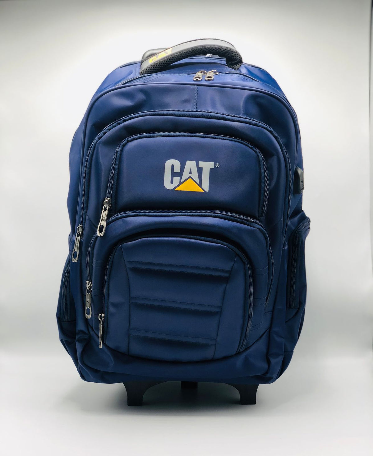 CAT Blue Trolley School Backpack – Durable Rolling Bag for Kids