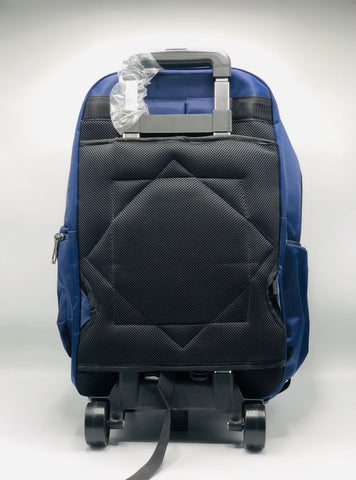 CAT Blue Trolley School Backpack – Durable Rolling Bag for Kids