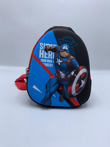 Captain America Superhero Avengers Kids School Backpack with Red Strap