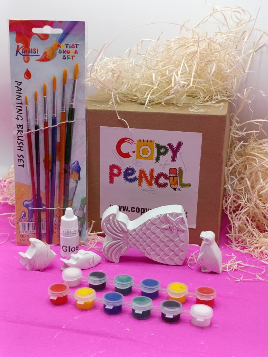 Ocean Animals Coloring Molds Kit for Kids – DIY Paint Activity Set