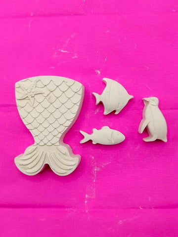 Ocean Animals Coloring Molds Kit for Kids – DIY Paint Activity Set