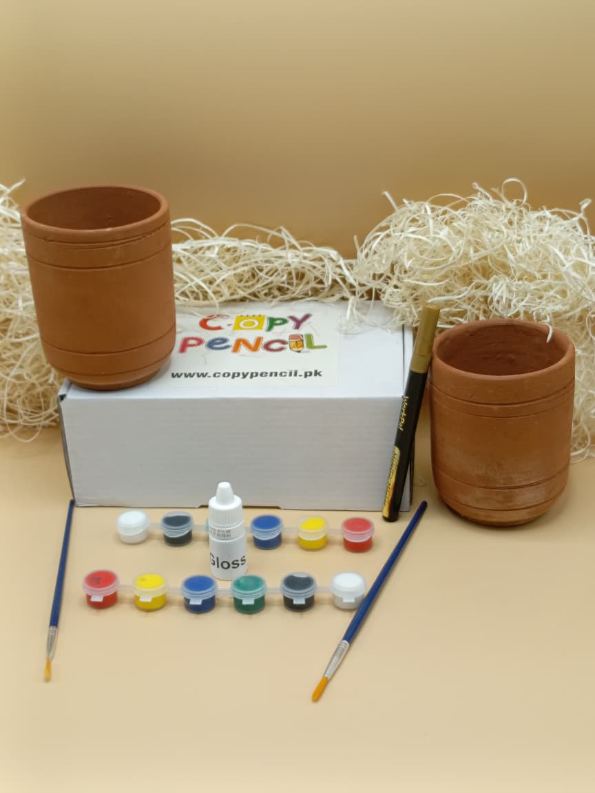 Paintable Planters Art Kit for Kids – Creative Planters Painting Craft Set with Colors & Brushes
