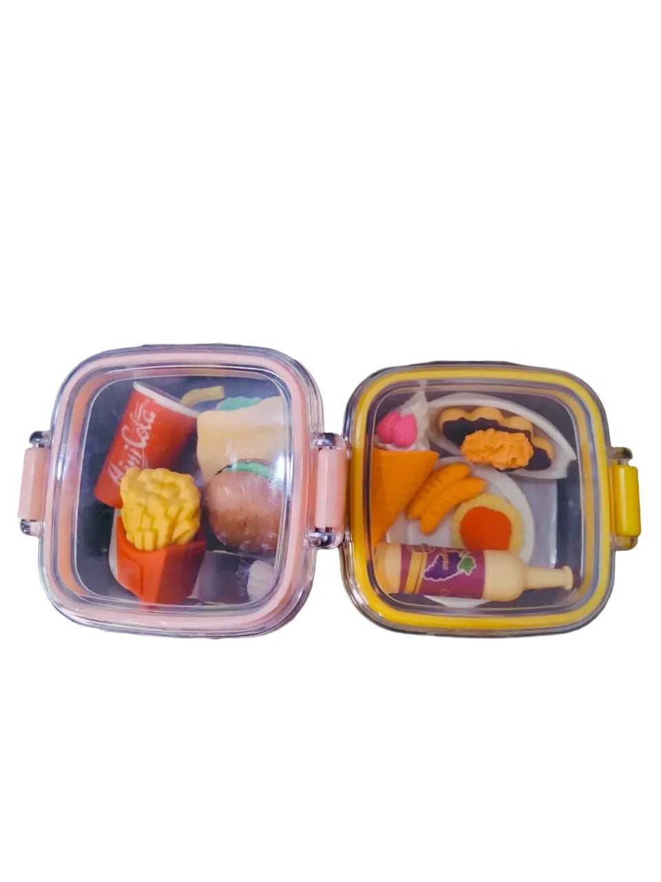 Fancy Fast Food Themed Kids Erasers Pack Of 7 Erasers
