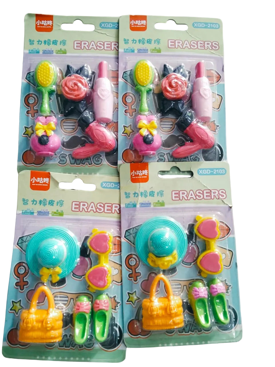 Barbie Fashion Erasers pack Stylish and Fancy erasers for girls