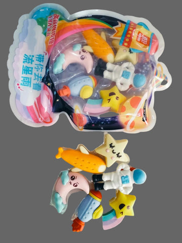 Fancy Space Eraser Set