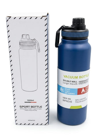 Vacuum Stainless Steel Bottle 1000ML – Double Wall Insulated | Keeps Hot & Cold for 24 Hours