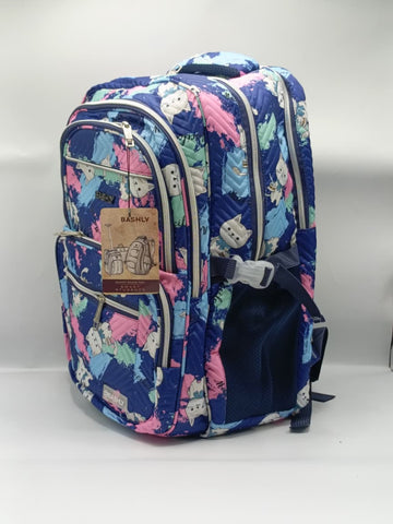 BASHLY Cat Theme Backpack – Cute Girls School & College Bag