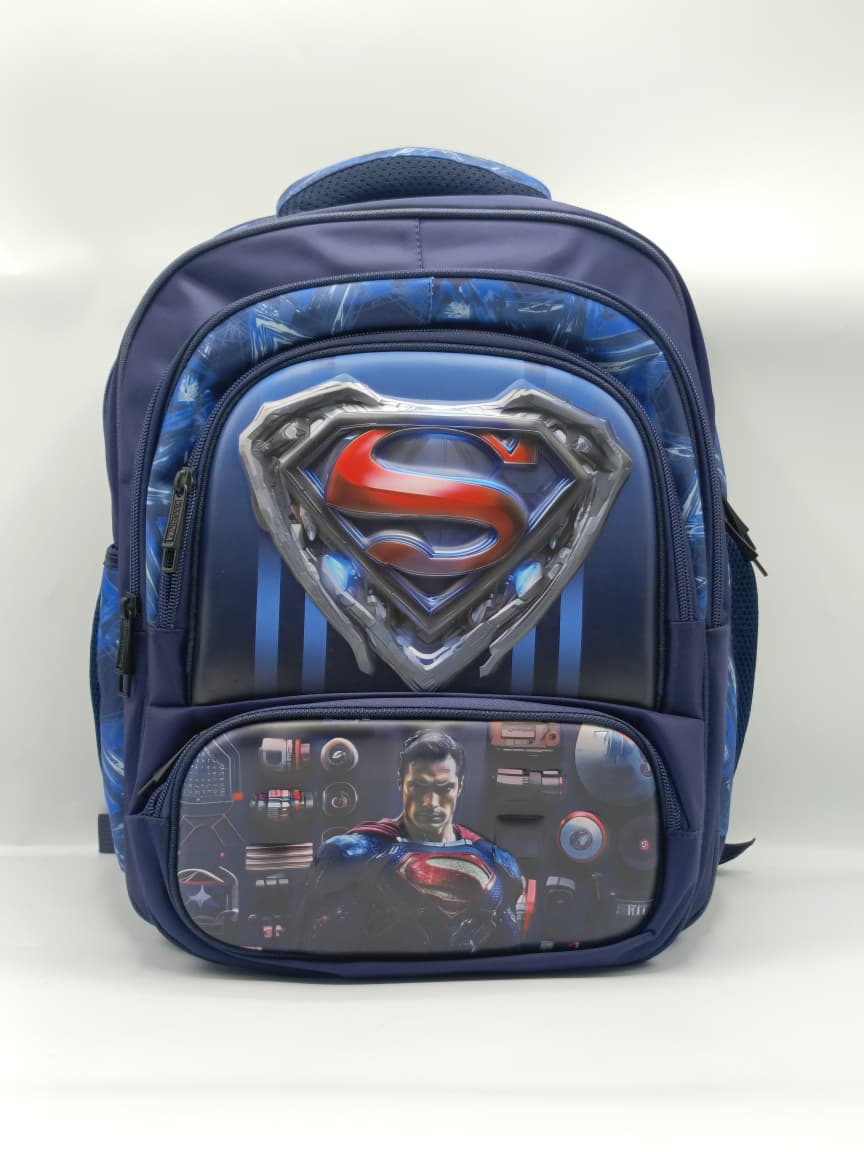 BASHLY Kids Superman Theme Backpack for Boys – School & Travel Bag