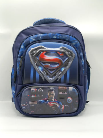 BASHLY Kids Superman Theme Backpack for Boys – School & Travel Bag