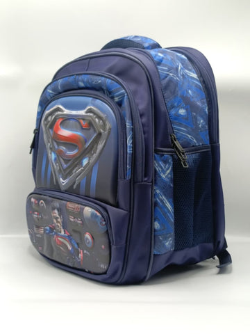BASHLY Kids Superman Theme Backpack for Boys – School & Travel Bag