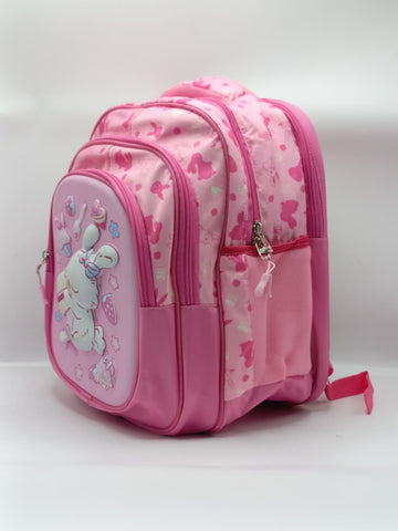 BASHLY Bunny Theme Backpack for Girls 14 inch– Cute Kids School & Travel Bag