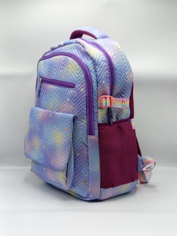 Girls Star Theme Pastel Backpack 18 inch– Cute & Stylish Kids School & Travel Bag