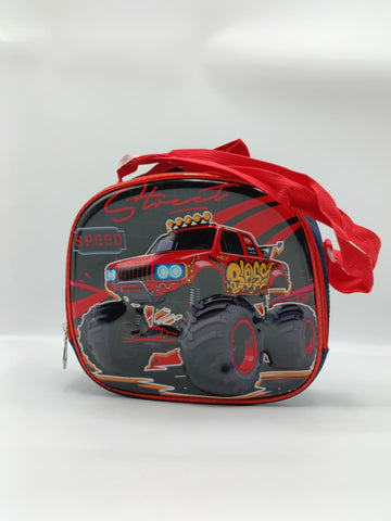 3-in-1 Monster Truck Detachable Trolley Bag Set for Boys – Trolley School Bag, Lunch Bag & Pencil Case