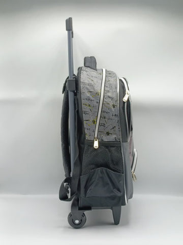 3-in-1 Graffiti Batman Trolley Bag Set for Kids – Rolling School Bag, Lunch Bag & Pencil Case