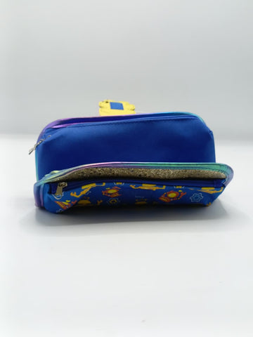 Robot Theme 3-Pocket Pencil Pouch for Boys – Kids School Pencil Case
