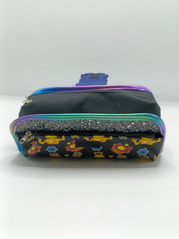 Robot Theme 3-Pocket Pencil Pouch for Boys – Kids School Pencil Case