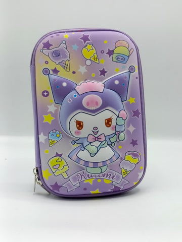 Kuromi Ice Cream Theme Large Stationery Pouch for Girls – Cute & Spacious School Pencil Case
