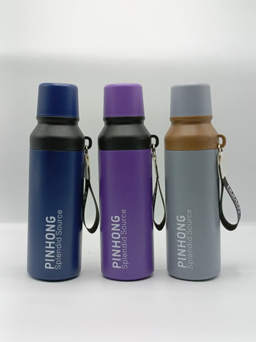 1000ml Stainless Steel Water Bottle with Detachable Strap – Insulated Thermos Flask
