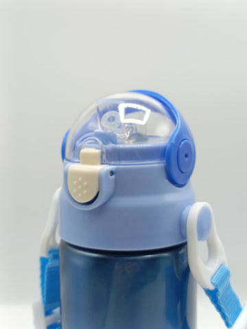 500ml Space Astronaut Theme Stainless Steel Water Bottle for Kids – Sipper with Lock, Airtight Cap & Detachable Strap