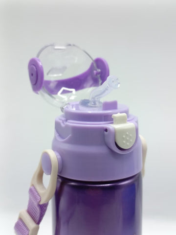 500ml Unicorn Theme Stainless Steel Water Bottle for Kids – Sipper with Lock, Airtight Cap & Detachable Strap