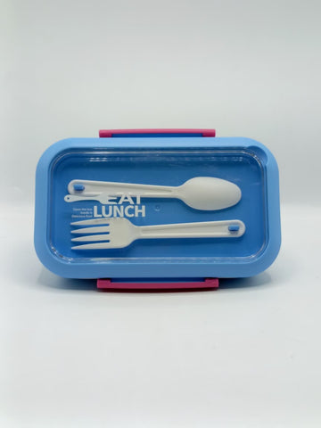 500ml Stainless Steel Lunch Box – 2 Compartments with Spoon & Fork