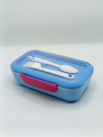 500ml Stainless Steel Lunch Box – 2 Compartments with Spoon & Fork