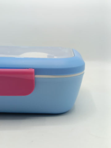 500ml Stainless Steel Lunch Box – 2 Compartments with Spoon & Fork