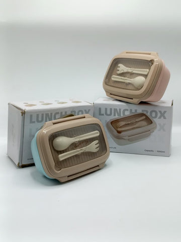 1000ml Stainless Steel Lunch Box – Leak-Resistant Food Container with Compartments, Spoon & Fork