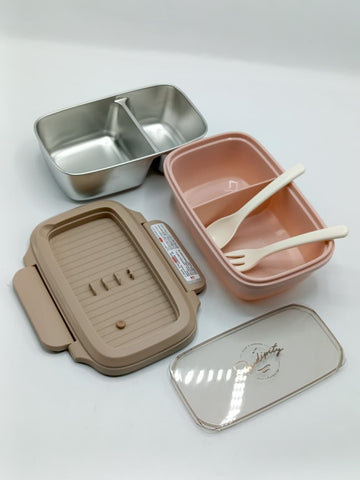 1000ml Stainless Steel Lunch Box – Leak-Resistant Food Container with Compartments, Spoon & Fork