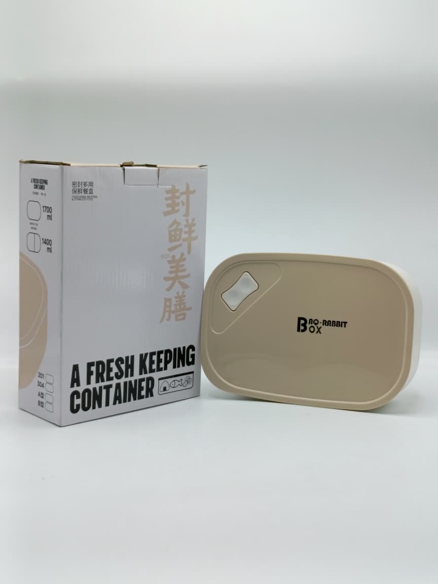 1400ml Lunch Box – Large Capacity Stainless Steel Compartment Food Container