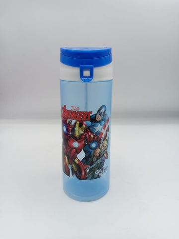Kids Character Water Bottle with Flip-Top Lid – Disney Princess, Avengers & Disney Cars Designs
