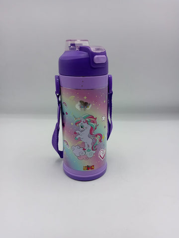 Kids Water Bottle with Carry Strap – Kuromi & Unicorn Design
