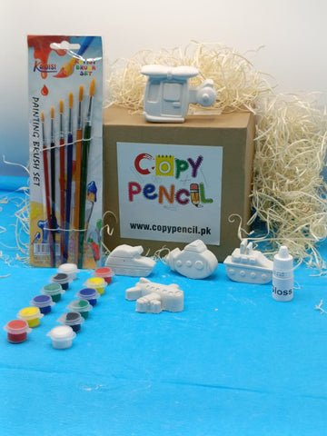 Transport Vehicles Coloring Molds Kit for Kids – DIY Paint Activity Set