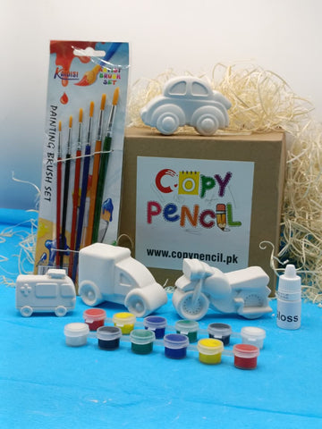 Vehicles Coloring Molds Kit for Kids – DIY Paint Activity Set