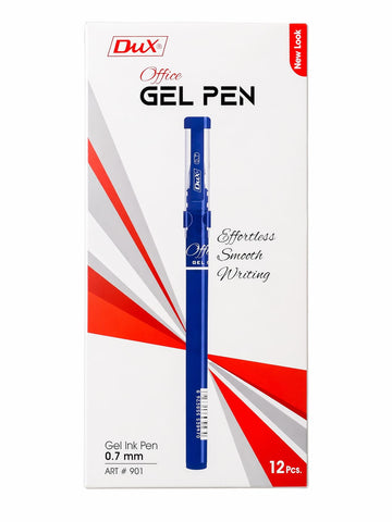 Dux Stick Gel Ball Pen Black Blue Color 0.7mm Ultra Fine Smooth Gel Pen