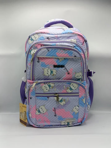 BASHLY Cat Theme Backpack – Cute Girls School & College Bag