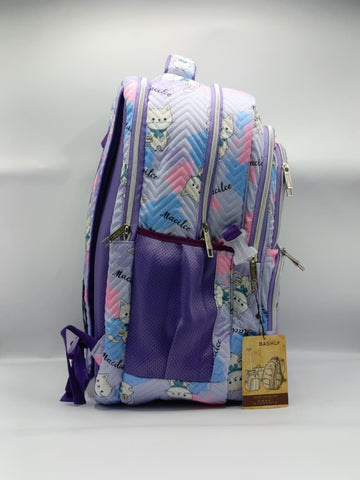BASHLY Cat Theme Backpack – Cute Girls School & College Bag