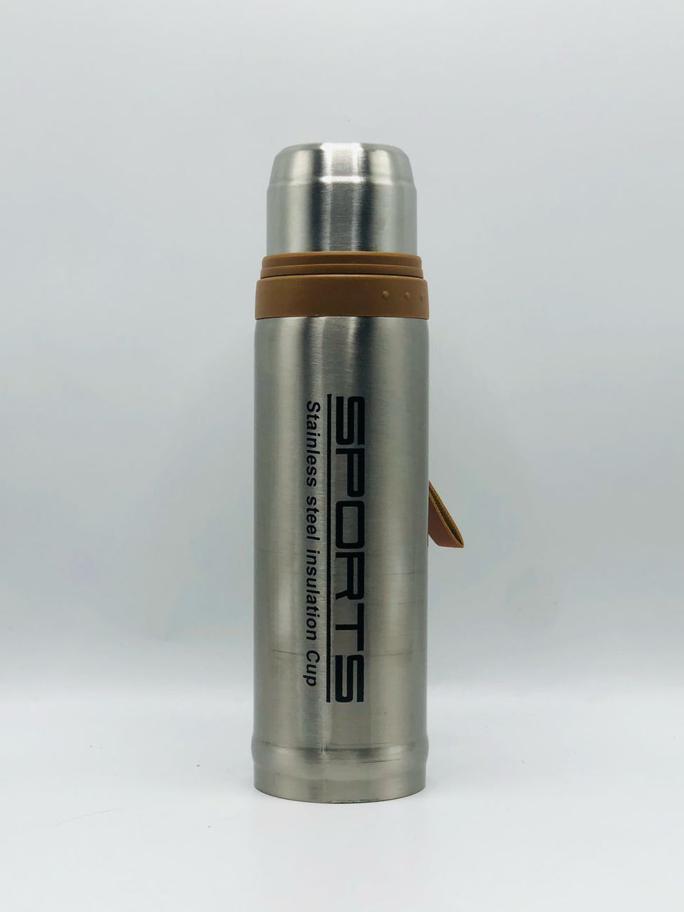 Sports Wall Vacuum Bottle – Silver Stainless Steel for Boys & Girls