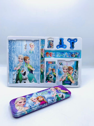 Disney Frozen Themed 9-in-1 Stationery & Geometry Box Set