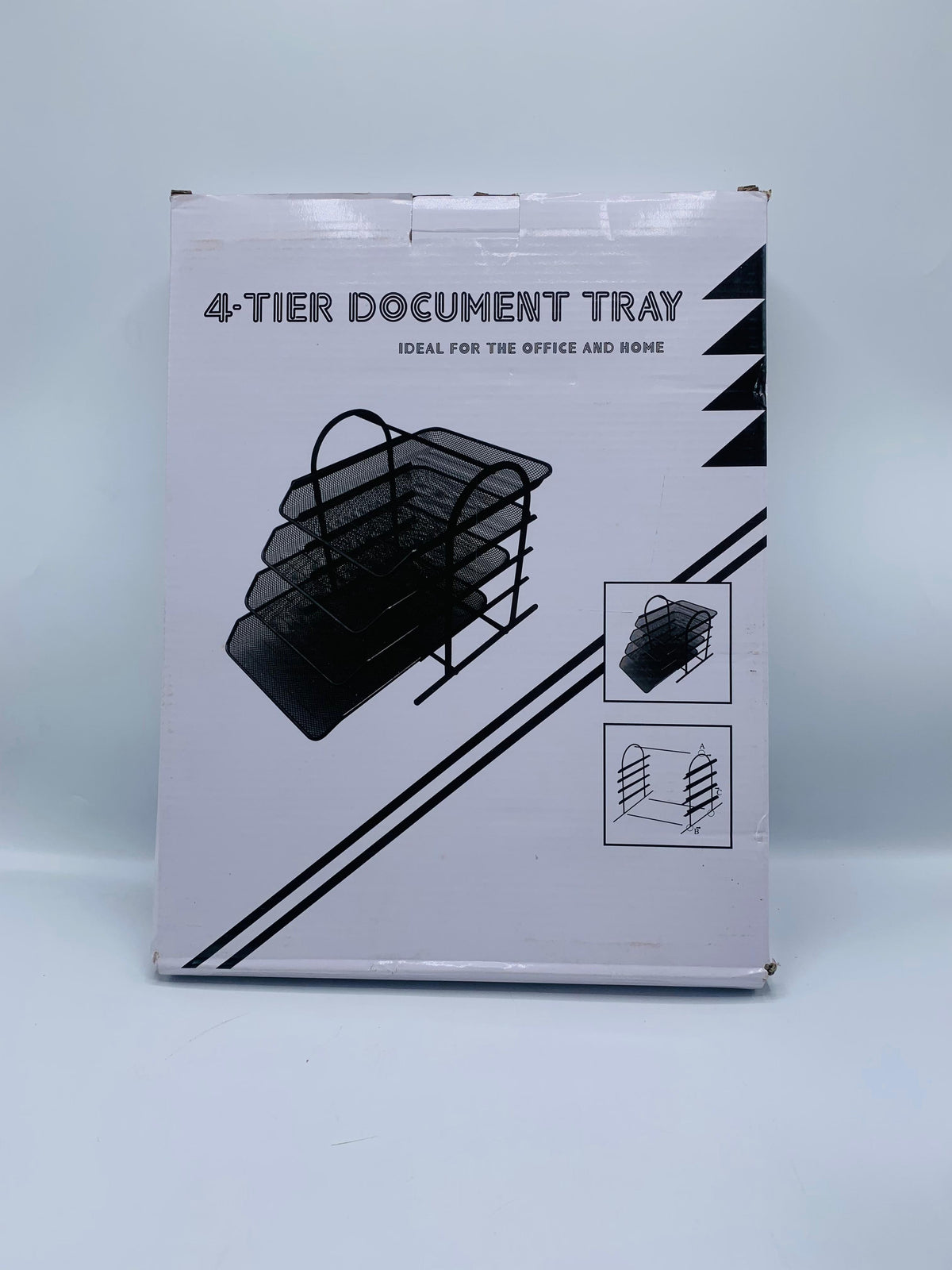 Heavy-Duty 4-Tier Sliding Mesh Metal Desktop Organizer Tray